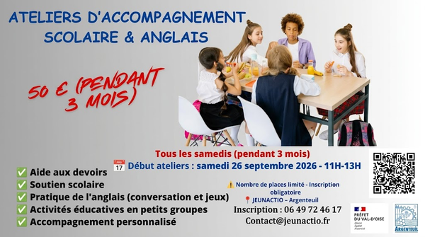 ATELIERS D'ACCOMPAGNEMENT
SCOLAIRE & ANGLAIS
